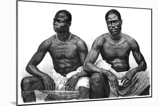 Two Men from Assinie, Guinea, C1860-1920-Jean Andre Rixens-Mounted Giclee Print