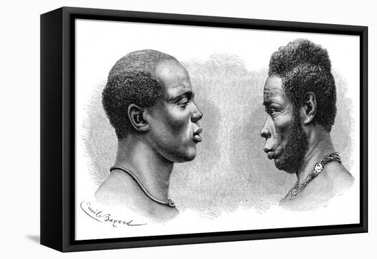 Two Men from French Guinea, C1850-1890-Emile Antoine Bayard-Framed Stretched Canvas