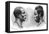 Two Men from French Guinea, C1850-1890-Emile Antoine Bayard-Framed Stretched Canvas