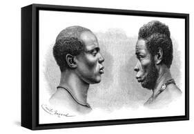 Two Men from French Guinea, C1850-1890-Emile Antoine Bayard-Framed Stretched Canvas