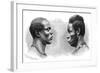 Two Men from French Guinea, C1850-1890-Emile Antoine Bayard-Framed Giclee Print