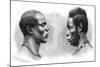 Two Men from French Guinea, C1850-1890-Emile Antoine Bayard-Mounted Giclee Print
