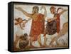 Two Men, from the Tomb of the Augurs, c.530-520 BC-Etruscan-Framed Stretched Canvas