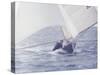 Two Men in a Small Sailboat, New Zealand-null-Stretched Canvas