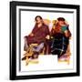 "Two Men in Deck Chairs,"January 16, 1937-Leslie Thrasher-Framed Giclee Print