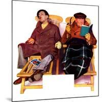 "Two Men in Deck Chairs,"January 16, 1937-Leslie Thrasher-Mounted Giclee Print