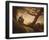 Two Men in the Consideration of the Moon-Caspar David Friedrich-Framed Giclee Print