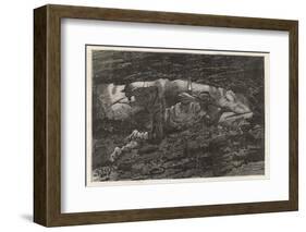 Two Men Mining for Coal-null-Framed Photographic Print