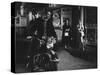 Two Men on a Motorbike in La Dolce Vita-null-Stretched Canvas