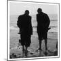 Two Men Paddling in the Sea: They Wear Formal Suits-Henry Grant-Mounted Photographic Print