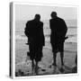 Two Men Paddling in the Sea: They Wear Formal Suits-Henry Grant-Stretched Canvas