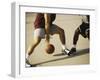 Two Men Playing Basketball-null-Framed Premium Photographic Print