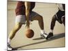 Two Men Playing Basketball-null-Mounted Photographic Print