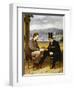 Two Men Playing Game of Morra-null-Framed Premium Giclee Print