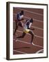 Two Men Racing on a Track-null-Framed Photographic Print