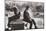 Two Men Sitting Back to Back Near Washington Square Park Fountain, Untitled 9, C.1953-64-Nat Herz-Mounted Photographic Print