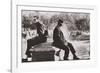 Two Men Sitting Back to Back Near Washington Square Park Fountain, Untitled 9, C.1953-64-Nat Herz-Framed Photographic Print