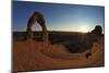 Two Men Sitting, Delicate Arch, Arches National Park, Moab, Utah, United States of America-Peter Barritt-Mounted Photographic Print