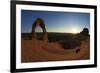 Two Men Sitting, Delicate Arch, Arches National Park, Moab, Utah, United States of America-Peter Barritt-Framed Photographic Print