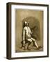 Two Men Sitting on a Bench, C18th Century-Calnie-Framed Giclee Print