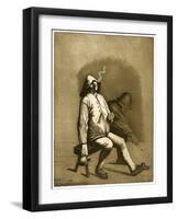 Two Men Sitting on a Bench, C18th Century-Calnie-Framed Giclee Print