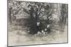 Two Men under a Tree with Dog-null-Mounted Photographic Print
