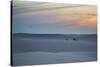 Two Men Walk a Donkey over Dunes at Sunset in Brazil's Lencois Maranhenses National Park-Alex Saberi-Stretched Canvas