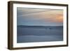 Two Men Walk a Donkey over Dunes at Sunset in Brazil's Lencois Maranhenses National Park-Alex Saberi-Framed Photographic Print