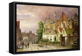 Two Men with a Cart-Willem Koekkoek-Framed Stretched Canvas