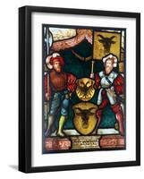 Two Men with Coats of Arms, 16th Century-null-Framed Giclee Print