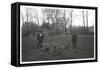 Two Men with Four Dogs, North London Suburbs-null-Framed Stretched Canvas