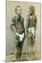 Two Men with Traditional Japanese Irezumi Tattoos, C.1880-null-Mounted Photographic Print