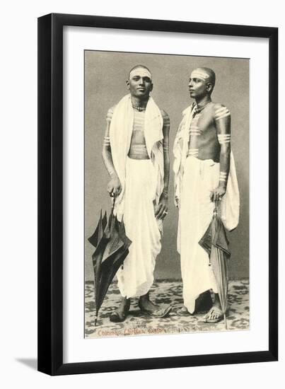 Two Men with Umbrellas, Colombo, Sri Lanka-null-Framed Art Print