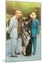 Two Men, Woman with Poodle, Fifties-null-Mounted Art Print