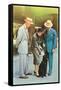 Two Men, Woman with Poodle, Fifties-null-Framed Stretched Canvas