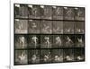 Two Men Wrestling, Plate 348 from Animal Locomotion, 1887-Eadweard Muybridge-Framed Photographic Print