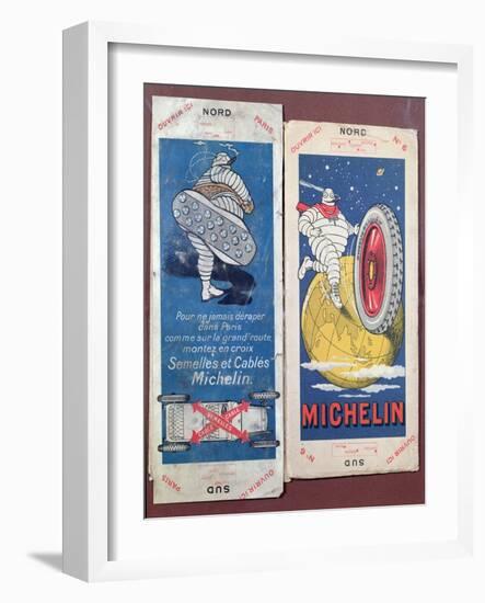 Two Michelin Maps for the Pontoise and Laon Regions of France, C.1910-null-Framed Giclee Print