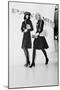 Two Models Walking in Front of a Pan American Airlines Sign-Kourken Pakchanian-Mounted Premium Giclee Print