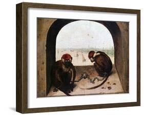 Two Monkeys, 1562-Pieter Bruegel the Elder-Framed Giclee Print