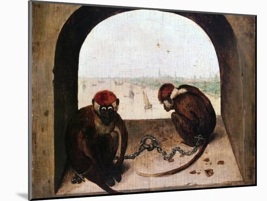Two Monkeys, 1562-Pieter Bruegel the Elder-Mounted Giclee Print
