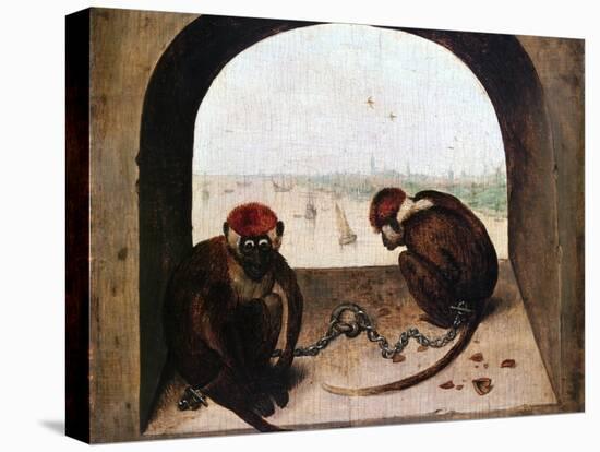 Two Monkeys, 1562-Pieter Bruegel the Elder-Stretched Canvas