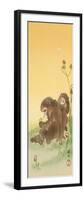 Two Monkeys and Butterflies-Koson Ohara-Framed Premium Giclee Print