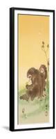 Two Monkeys and Butterflies-Koson Ohara-Framed Premium Giclee Print