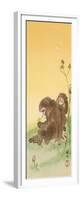 Two Monkeys and Butterflies-Koson Ohara-Framed Premium Giclee Print