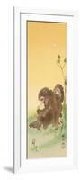 Two Monkeys and Butterflies-Koson Ohara-Framed Giclee Print