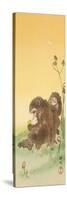 Two Monkeys and Butterflies-Koson Ohara-Stretched Canvas