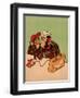 Two Monkeys Talking on a Telephone, C.1955-null-Framed Giclee Print