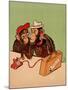 Two Monkeys Talking on a Telephone, C.1955-null-Mounted Giclee Print