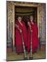 Two Monks Blow Long Horns Called Dung-Chen, at the Temple of Wangdue Phodrang Dzong (Fortress)-Nigel Pavitt-Mounted Photographic Print