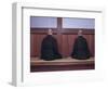 Two Monks During Za-Zen Meditation in the Sodo or Zazendo Hall, Elheiji Zen Monastery, Japan-Ursula Gahwiler-Framed Photographic Print